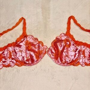 Orange and Pink Unlined Underwire Bra Savage X Fenty